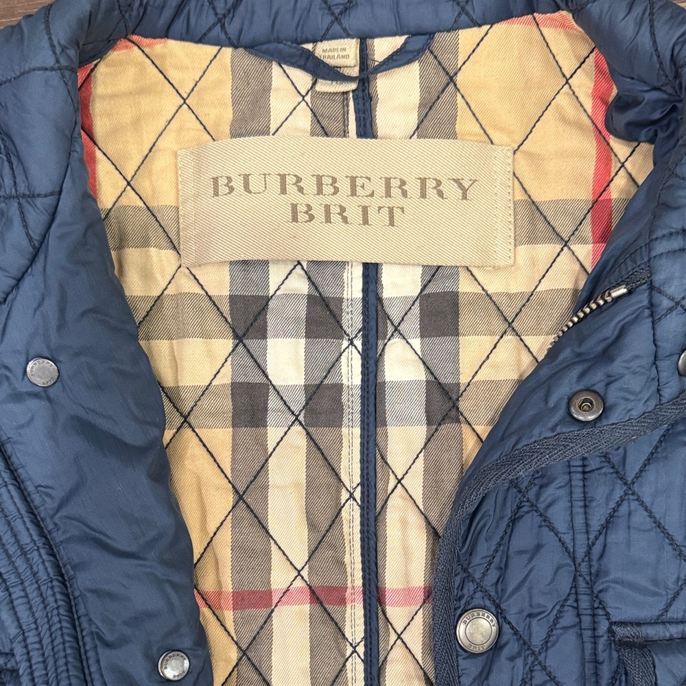 Burberry Dark Blue Quilted Jacket - Picture 2 of 3